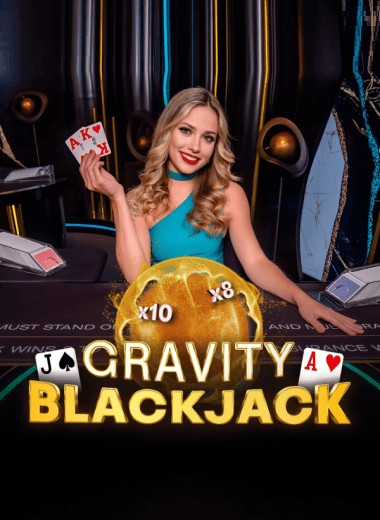 Gravity Blackjack slot visual from ICONIC21 available on dollycasino.biz