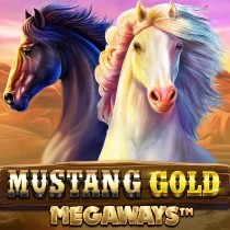 Mustang Gold Megaways online game logo by Pragmatic Play on dollycasino.biz